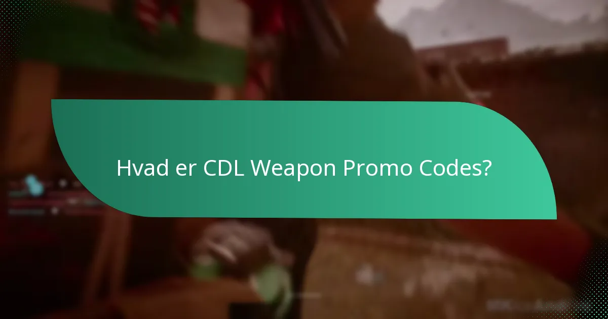 Hvordan indløser man CDL Weapon Promo Codes?