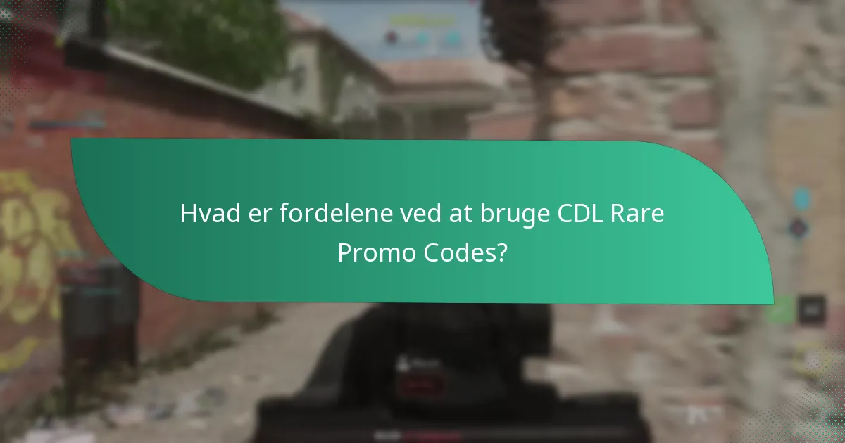Hvilke genstande kan låses op med CDL Rare Promo Codes?