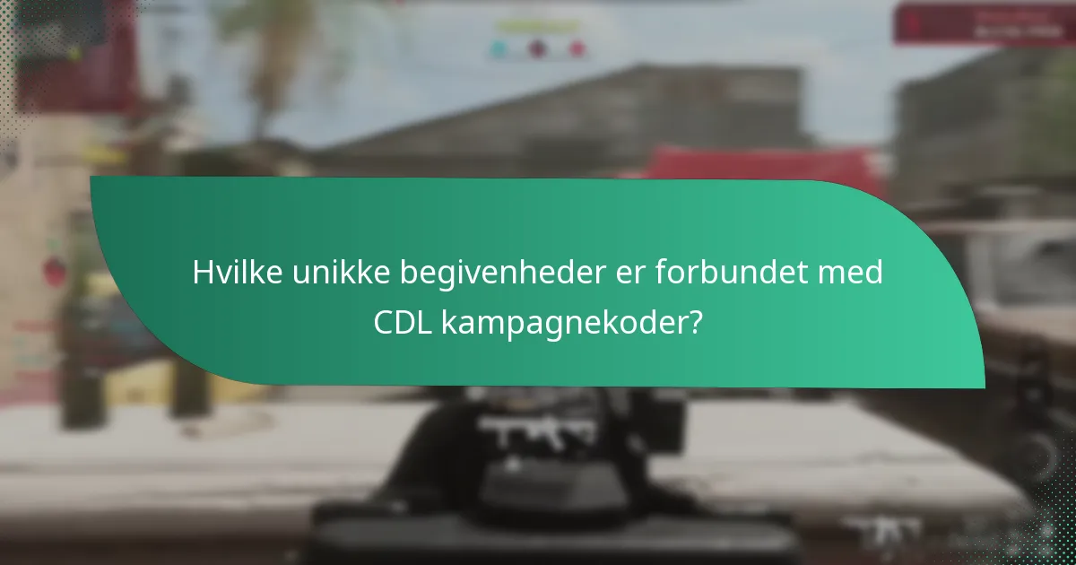 Hvad er krydspromoveringer relateret til CDL kampagnekoder?